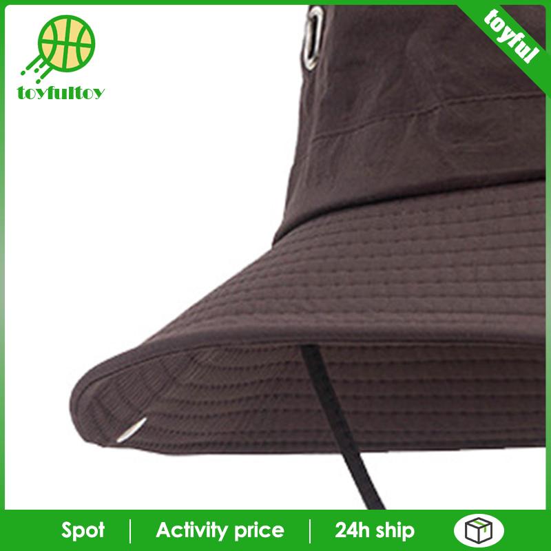 Mũ Bucket Vành Rộng Có Dây Gấp Gọn Tiện Dụng Cho Hoạt Động Ngoài Trời