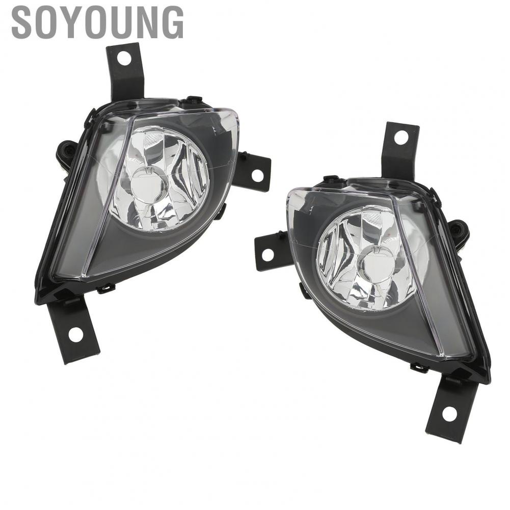 Soyoung Fog Light Assembly  ABS Housing 63177199894 Shockproof Direct Replacement for 3 Series E90 E91 328i 335i 2009-2011