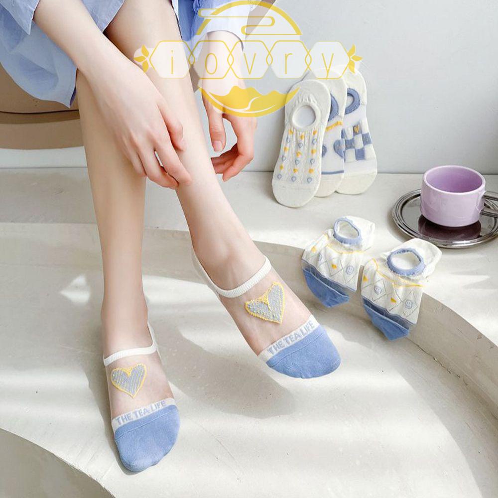 Vớ Thuyền Lụa Thoáng Khí Thoải Mái Thời Trang Harajuku Mùa Hè Cho Nữ