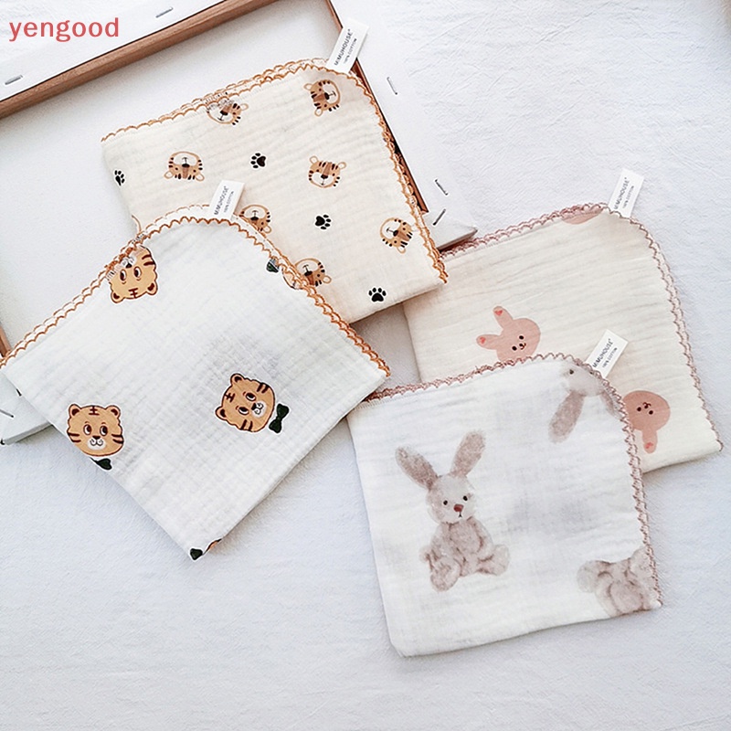 Yếm Ăn Cotton 4 Lớp Mềm Mại Hình Tam Giác Xinh Xắn Cho Bé