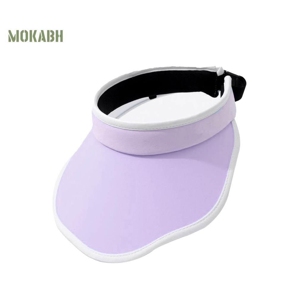 [Mok Abh] Mũ Lưỡi Trai Che Nắng Hở Chóp Có Thể Điều Chỉnh Màu Sắc Tương Phản Chống Biến Dạng Cho Nữ