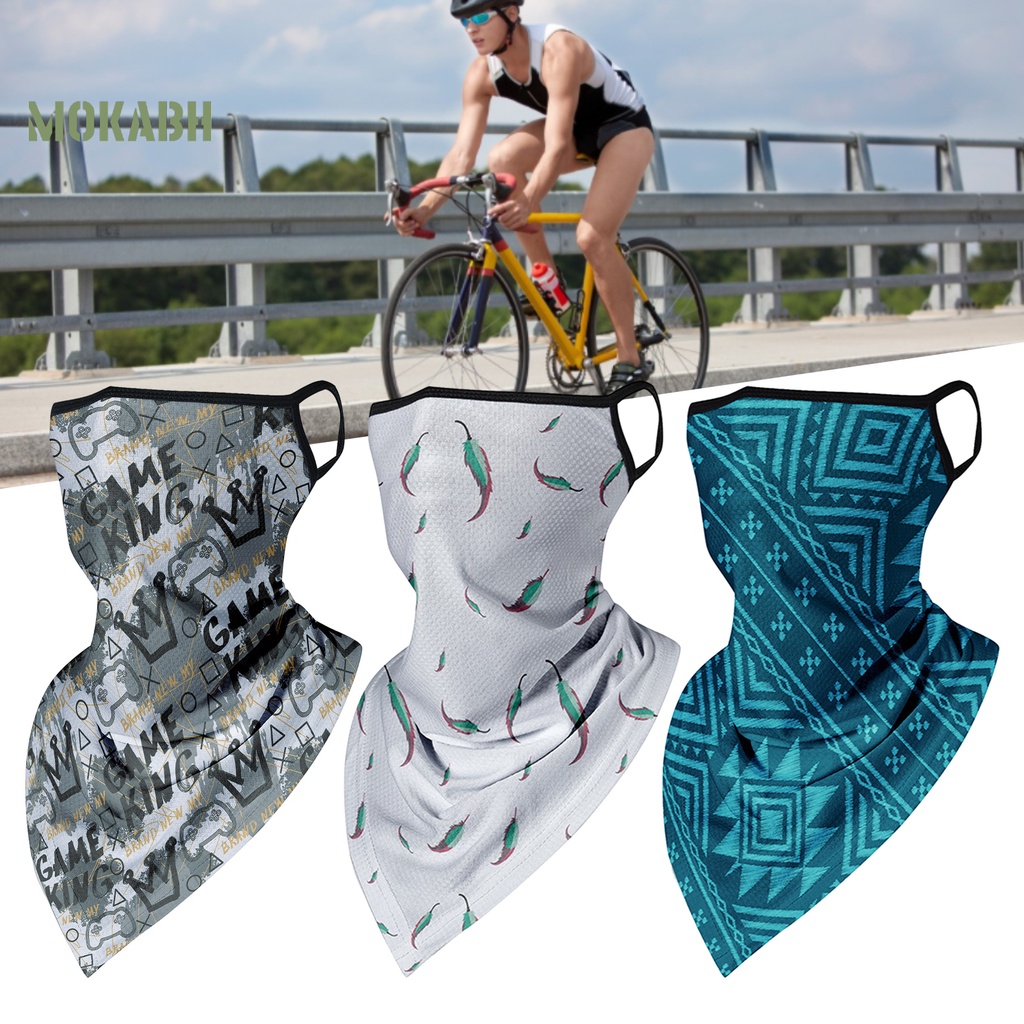 Khăn Quàng Cổ Mỏng Bảo Vệ Mặt Chống Gió Chống Nắng In Họa Tiết