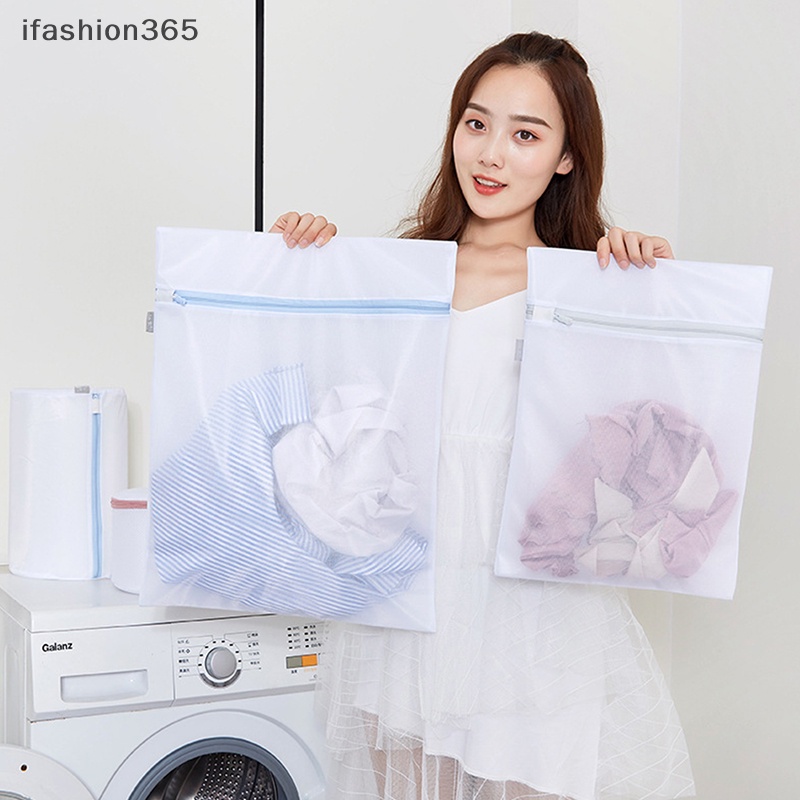 Túi Lưới Giặt Đồ Lót / Vớ Có Khóa Kéo 3 Kích Thước Tùy Chọn Tiện Dụng Thời Trang ifashion365