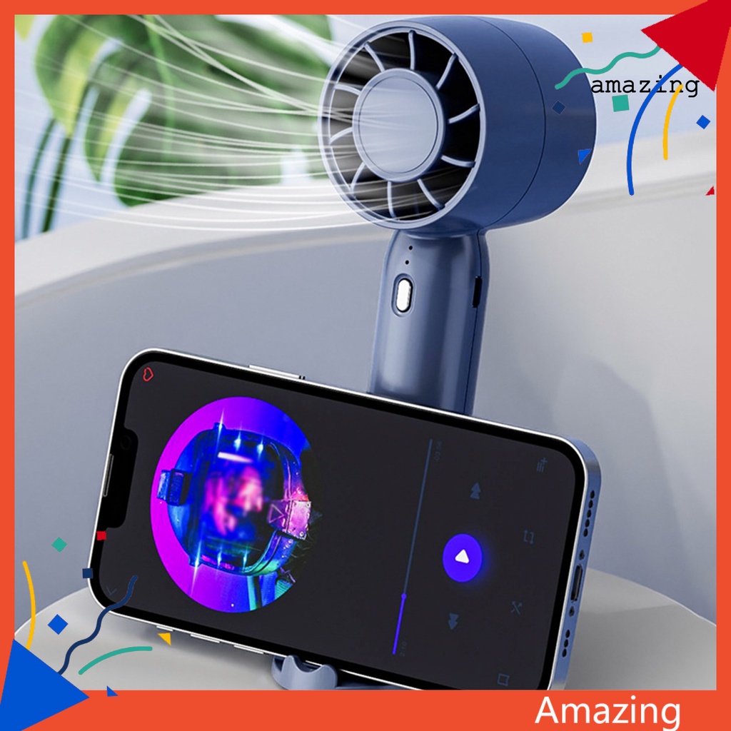 1 Bộ Quạt Cầm Tay 3 Bánh Răng Truyền Động Không Khí Đa Năng Có Đế Có Thể Tháo Rời Dùng Khi Đi Du Lịch