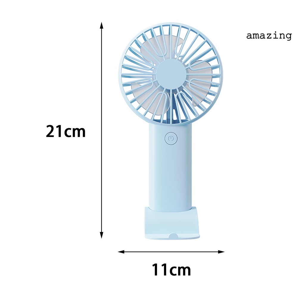 1 Bộ Quạt Cầm Tay 3 Tốc Độ Không Ồn Với Đế Sạc USB Có Thể Tháo Rời Cho Điện Thoại