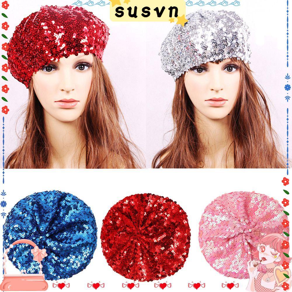 Nón Beret Đính Cườm Lấp Lánh Thời Trang