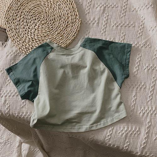 Áo Thun Cotton Ngắn Tay Phối Màu Thời Trang Mùa Hè Cho Bé trẻ em
