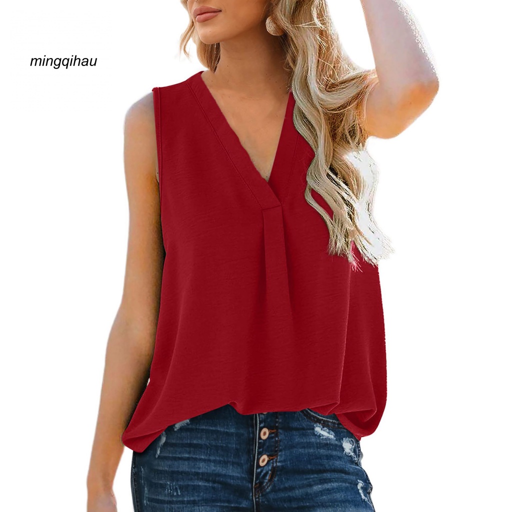 Áo Kiểu Cổ Chữ V Thời Trang Thanh Lịch Cho Nữ