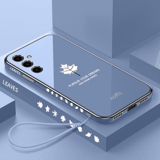 Vỏ cho samsung galaxy a32 a52 a33 a53 a54 a34 a72 a71 a51 a73 4g 5g mạ phong cách maple vỏ bọc tpu mềm