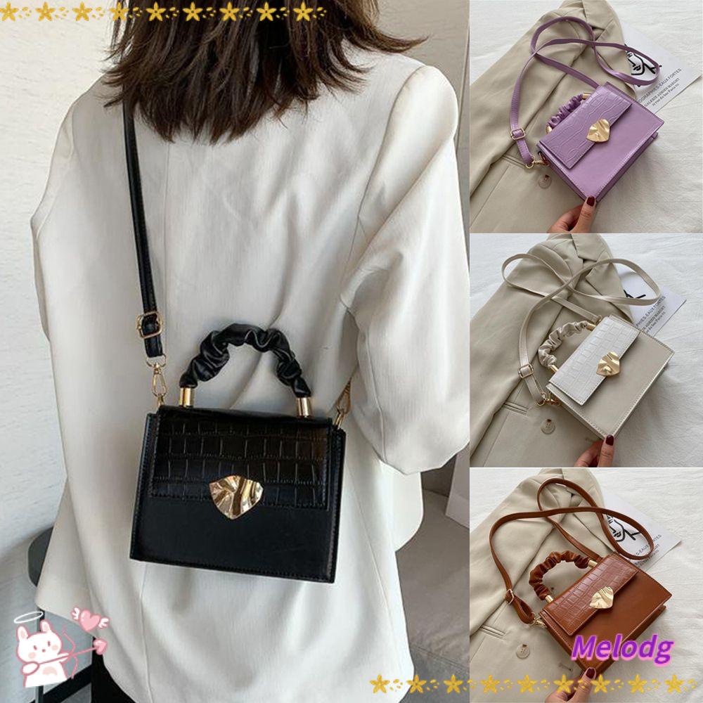 Túi Đeo Vai Bằng Da PU Màu Trơn Thời Trang