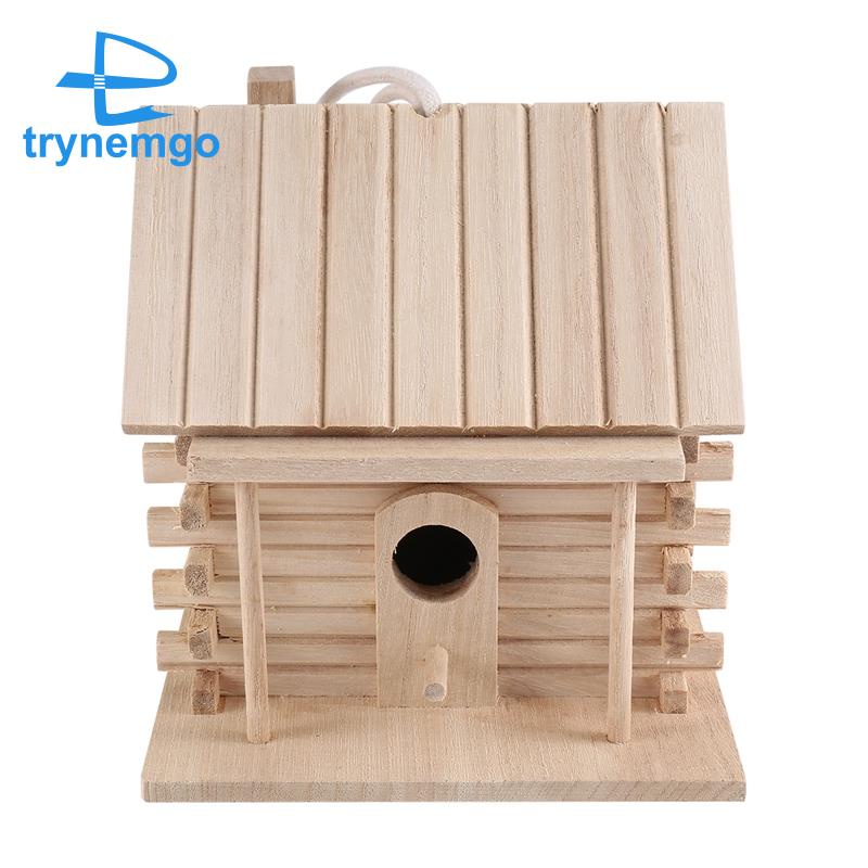 Tổ Chim Gắn Tường Bằng Gỗ Dùng Trang Trí Sân Vườn