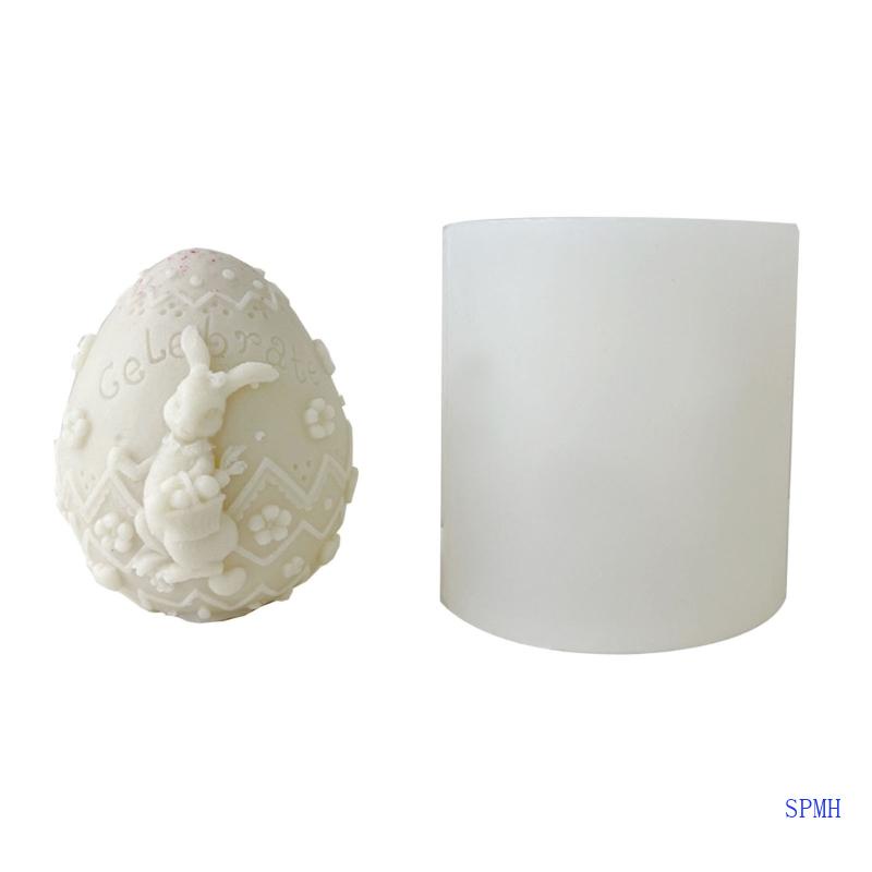 Khuôn Silicone Tạo Hình Làm Xà Phòng Hình Thỏ Phục Sinh 3D