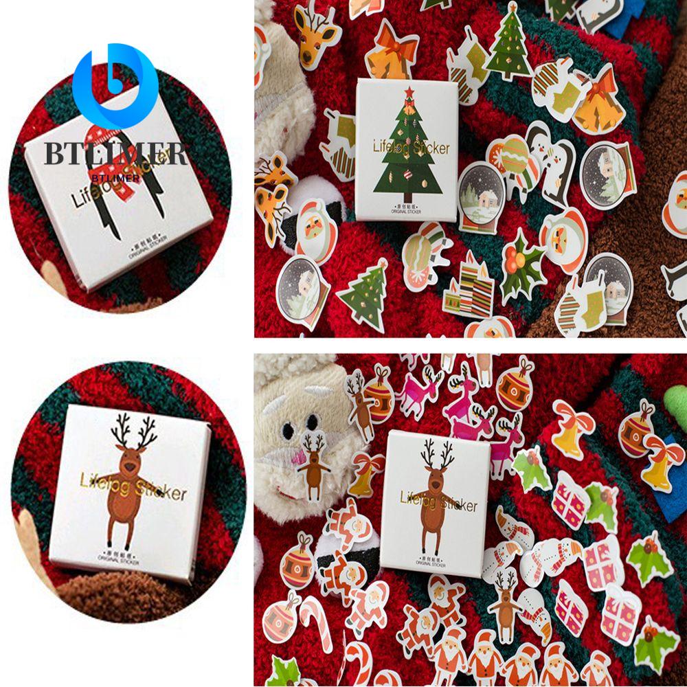 Hộp 50 Miếng Dán Trang Trí Album Chủ Đề Giáng Sinh