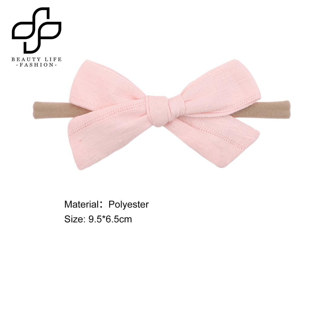 Băng Đô Nơ Màu Trơn Trọng Lượng Nhẹ Co Giãn Tốt Thời Trang Cho Bé