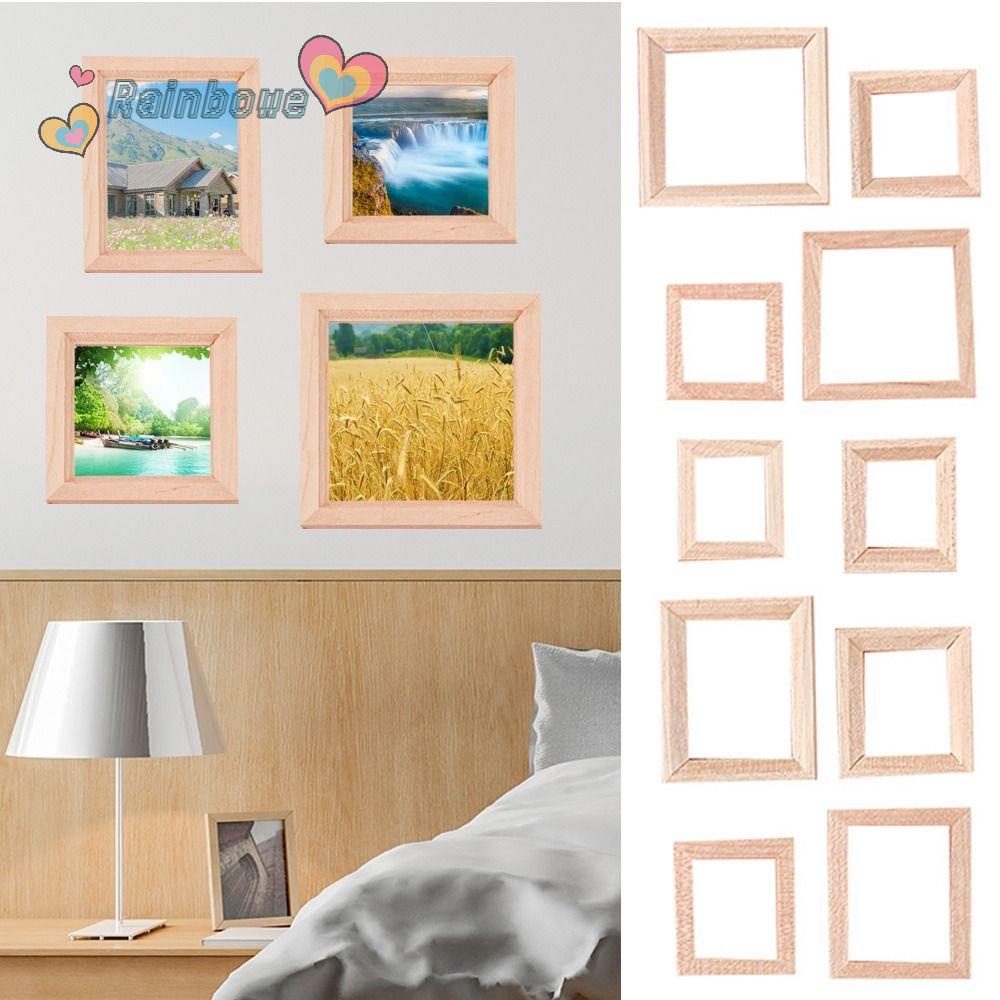 Bộ 4 Nội Thất Mini Bằng Gỗ Tỉ Lệ 1 / 12 Trang Trí Nhà Búp Bê