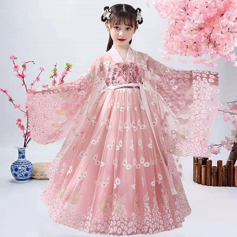 Bộ Hán Phục Phong Cách Trung Hoa Cổ Điển Cho Bé Gái