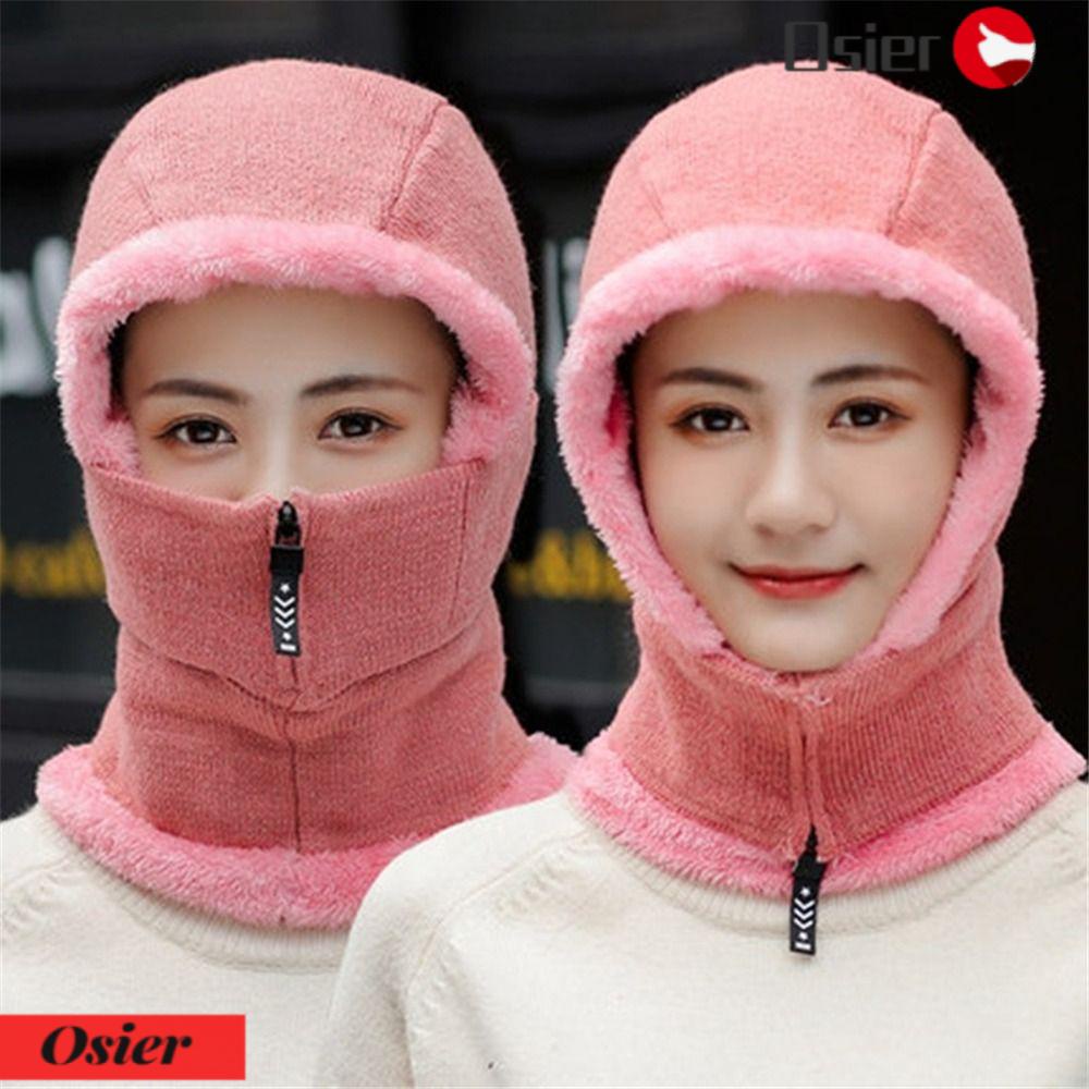 1 Mũ Dệt Kim Giữ Ấm Phối Lông Cho Nữ