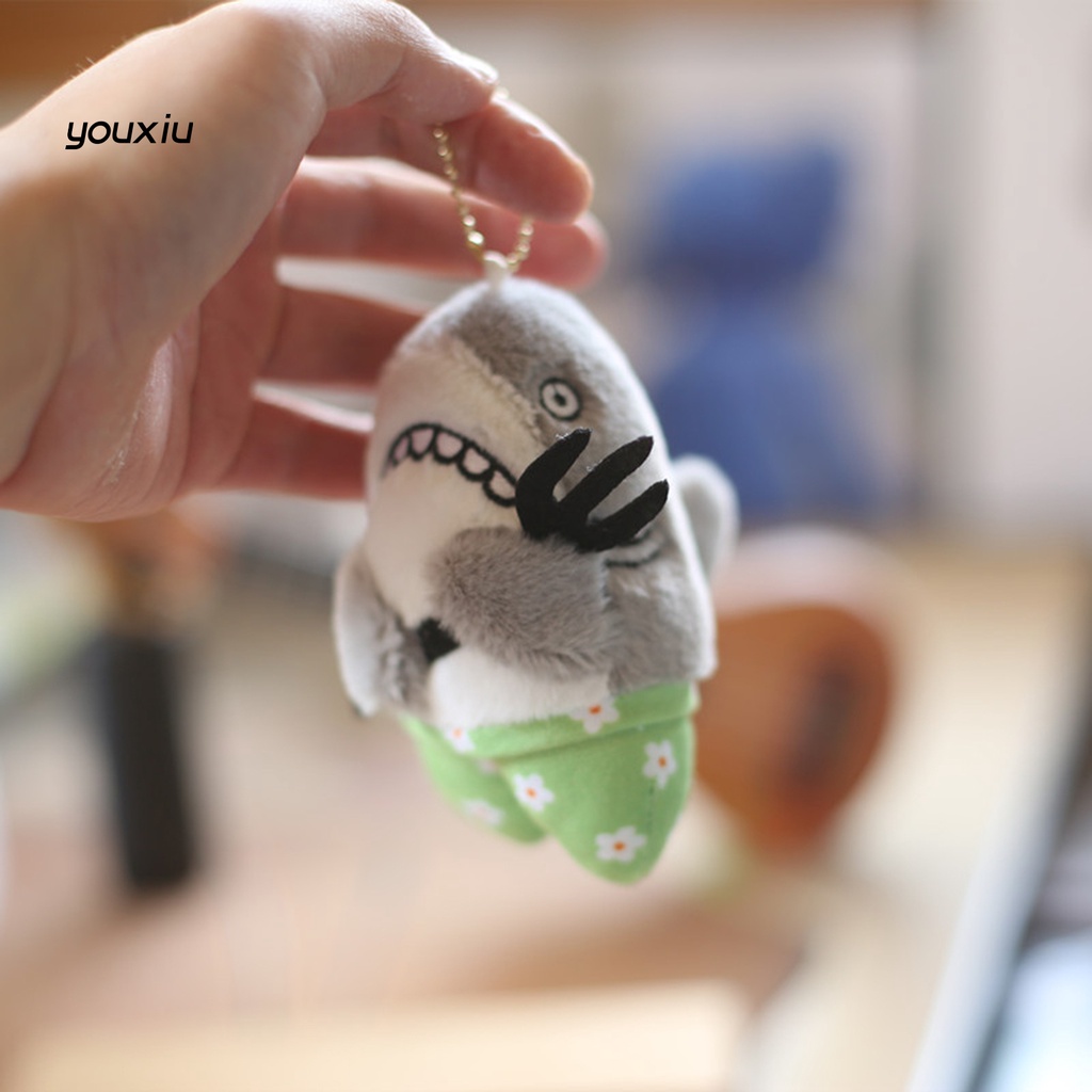 Đồ chơi nhồi bông Hình Cá Mập / Dưa Hấu / Ong Hoạt Hình 12cm Trang Trí Ba Lô