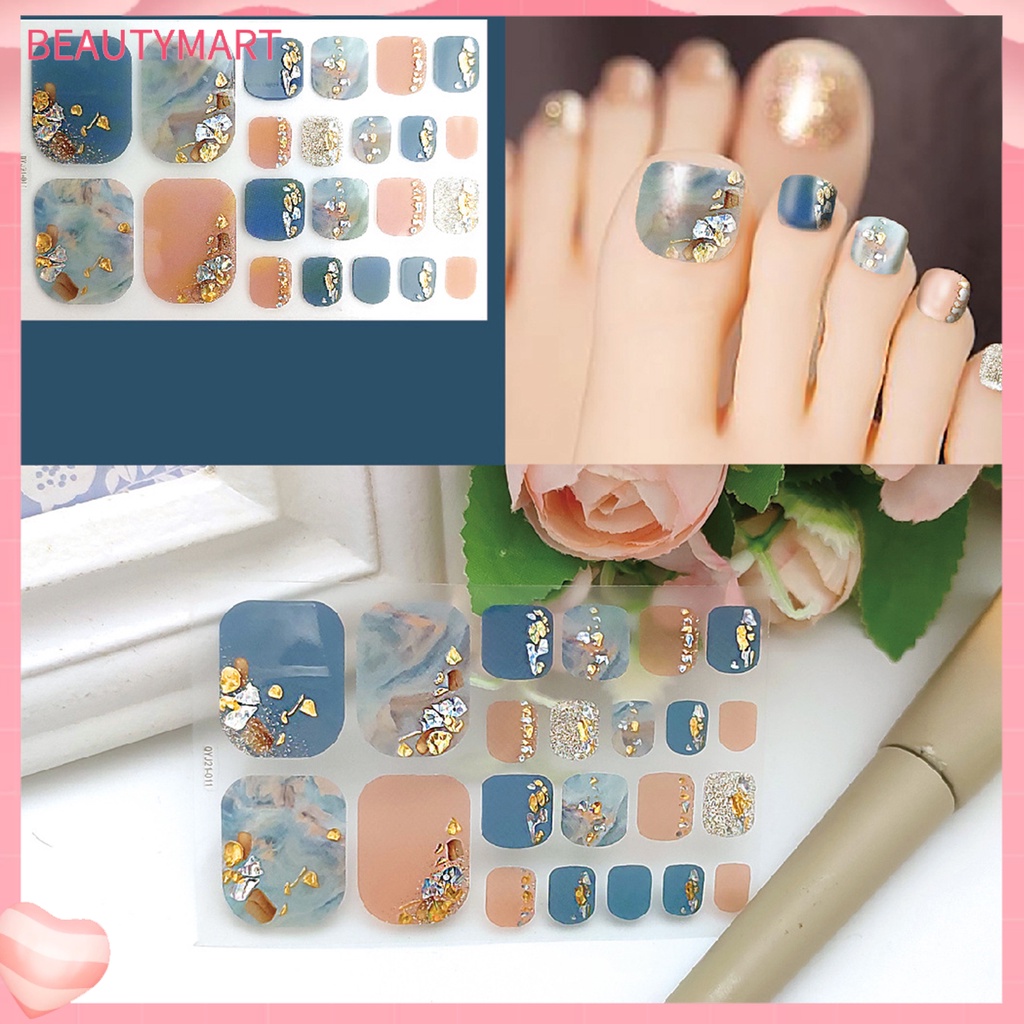 1 Bộ Miếng Dán Móng Chân Chống Nước Tự Dính Dành Cho Nữ