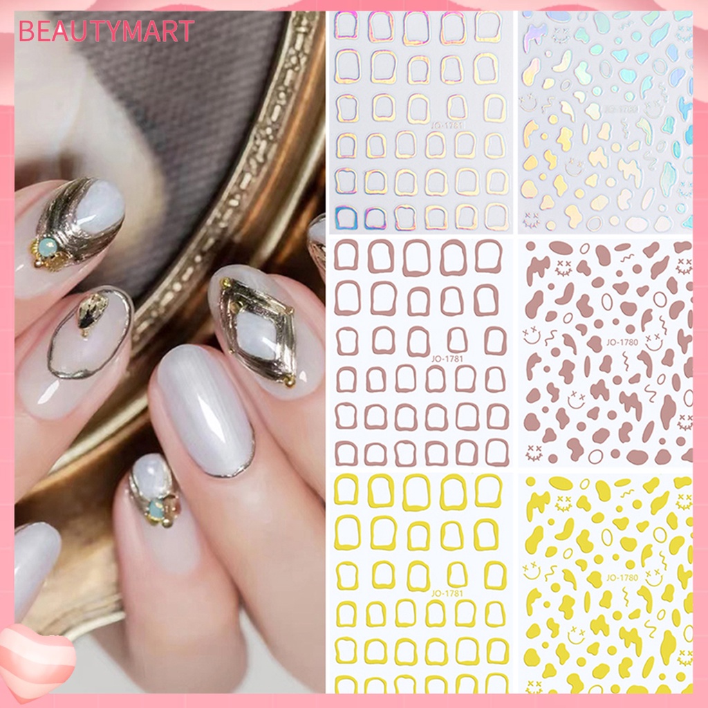 Miếng Dán Trang Trí Móng Tay Lấp Lánh Nhiều Màu Sắc