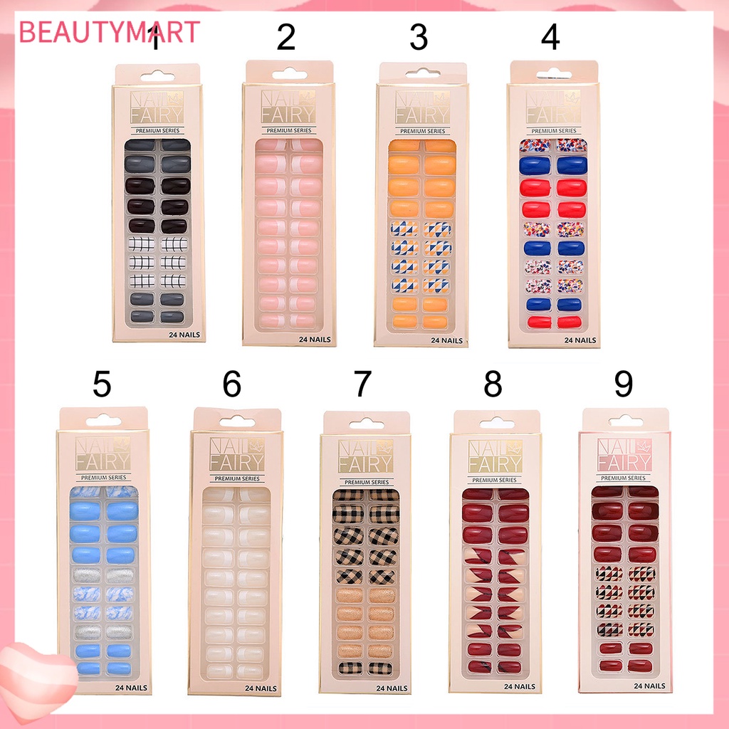 1 Hộp Móng Tay Giả Lấp Lánh Lâu Trôi Không Mùi Cho Salon