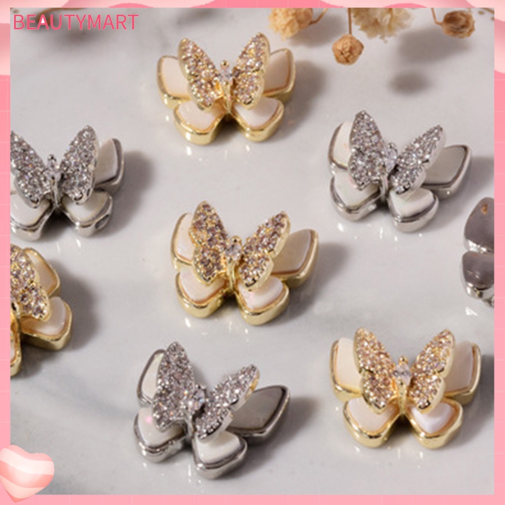 Phụ Kiện Đính Trang Trí Móng Tay Hai Lớp Tinh Tế Dễ Phối Đồ Dành Cho Nữ