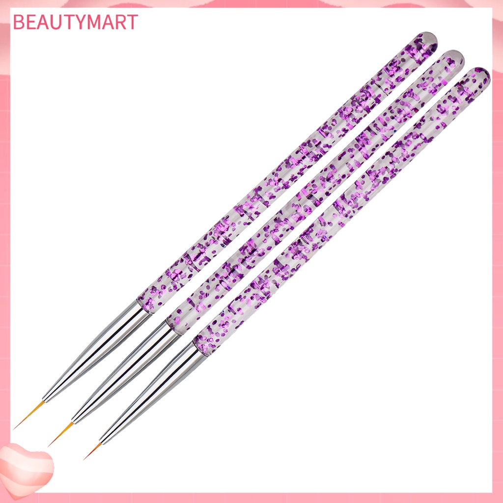 Set 3 Cọ Vẽ Trang Trí Móng Tay Nghệ Thuật Không Biến Dạng Tiện Dụng