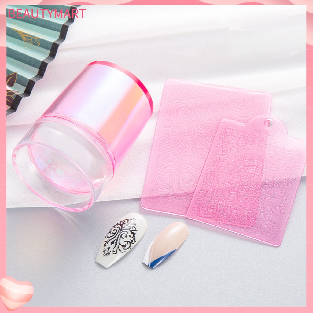 1 Bộ Dụng Cụ Đóng Dấu In Hình Móng Tay Mềm Mại Co Giãn Tốt Dành Cho Bạn Nữ
