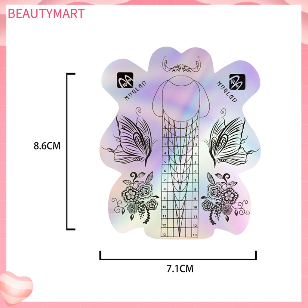 Bộ 100 Miếng Dán Định Hình Móng Tay Bằng Nhựa Acrylic Chống Ẩm Họa Tiết Tinh Tế
