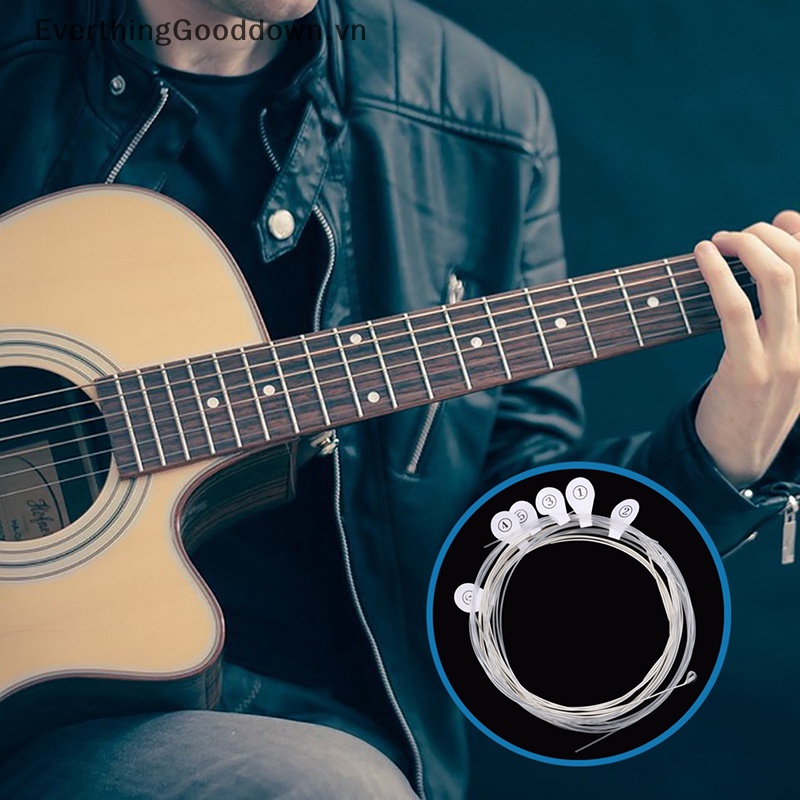 Set 6 Dây Đàn Guitar Cổ Điển Bằng Nilon Mạ Bạc Siêu Nhẹ