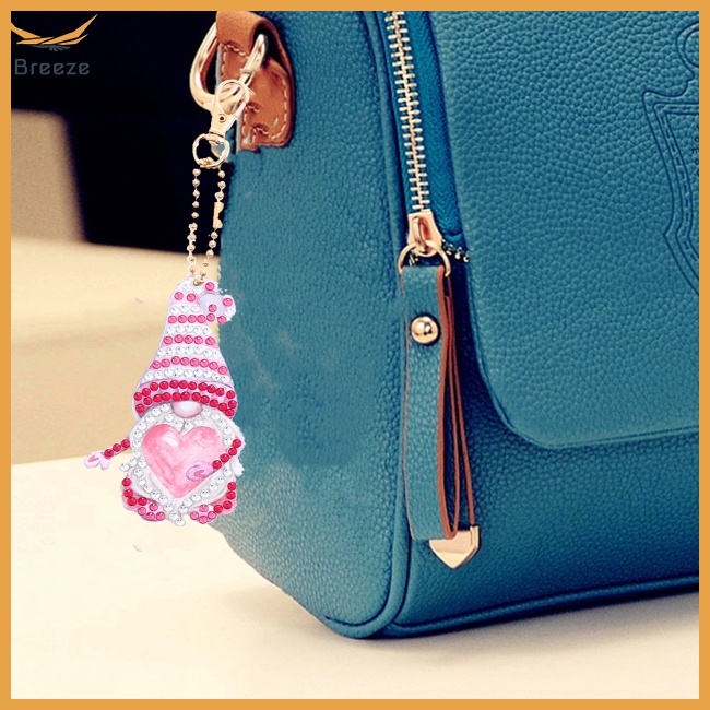 Set 5 Móc Khóa Đính Đá Resin 5d Tự Làm Dành Cho Người Mới Bắt Đầu