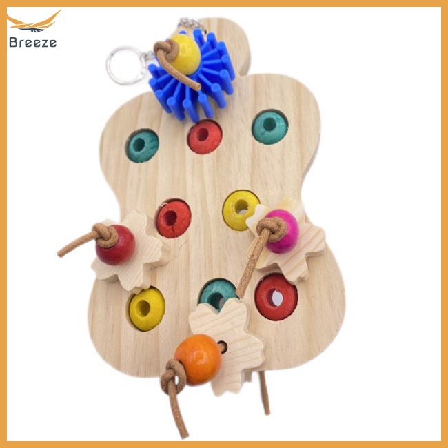 Đồ Chơi Xếp Hình Bằng Gỗ Tự Nhiên Giúp Giảm Căng Thẳng Dành Cho Chim Vẹt