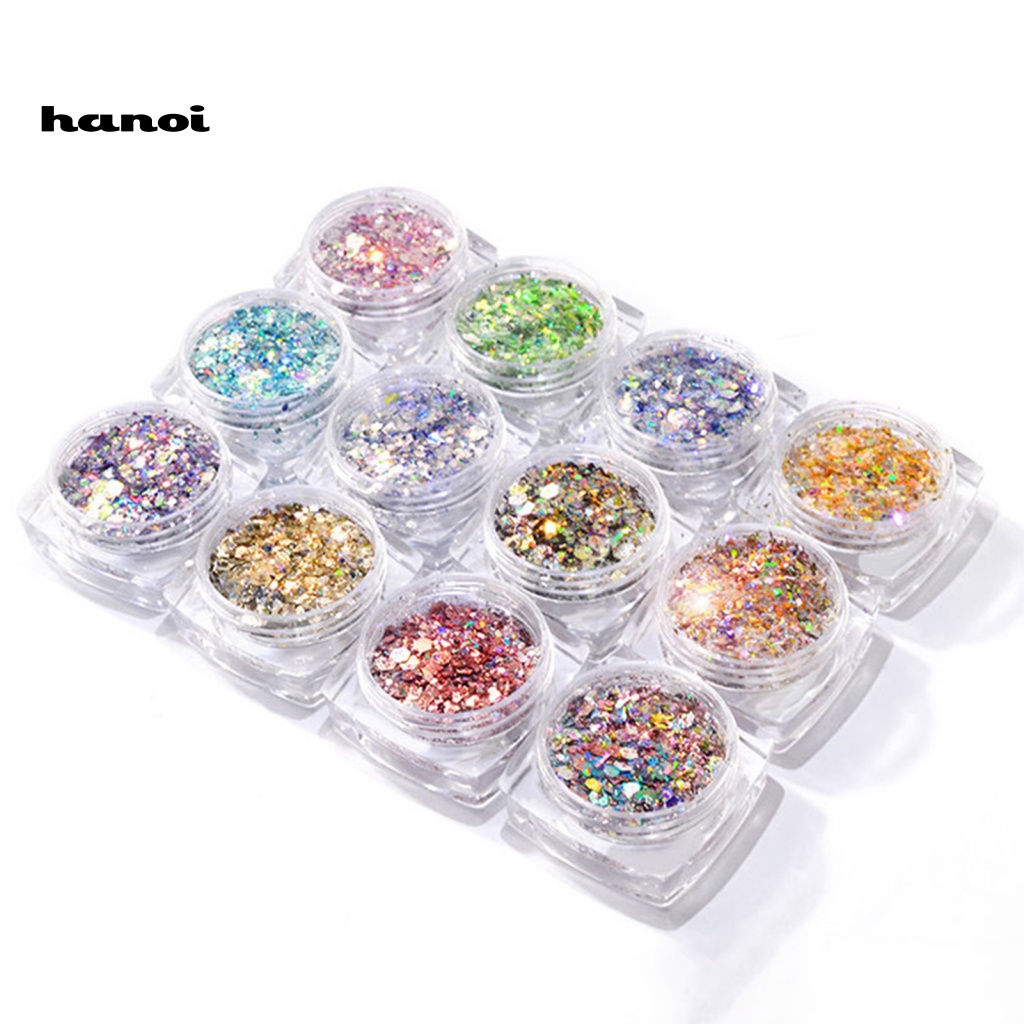 1 Lọ Kim Tuyến Lục Giác Siêu Mỏng Chống Nứt Nhiều Màu Sắc Trang Trí Móng Nghệ Thuật