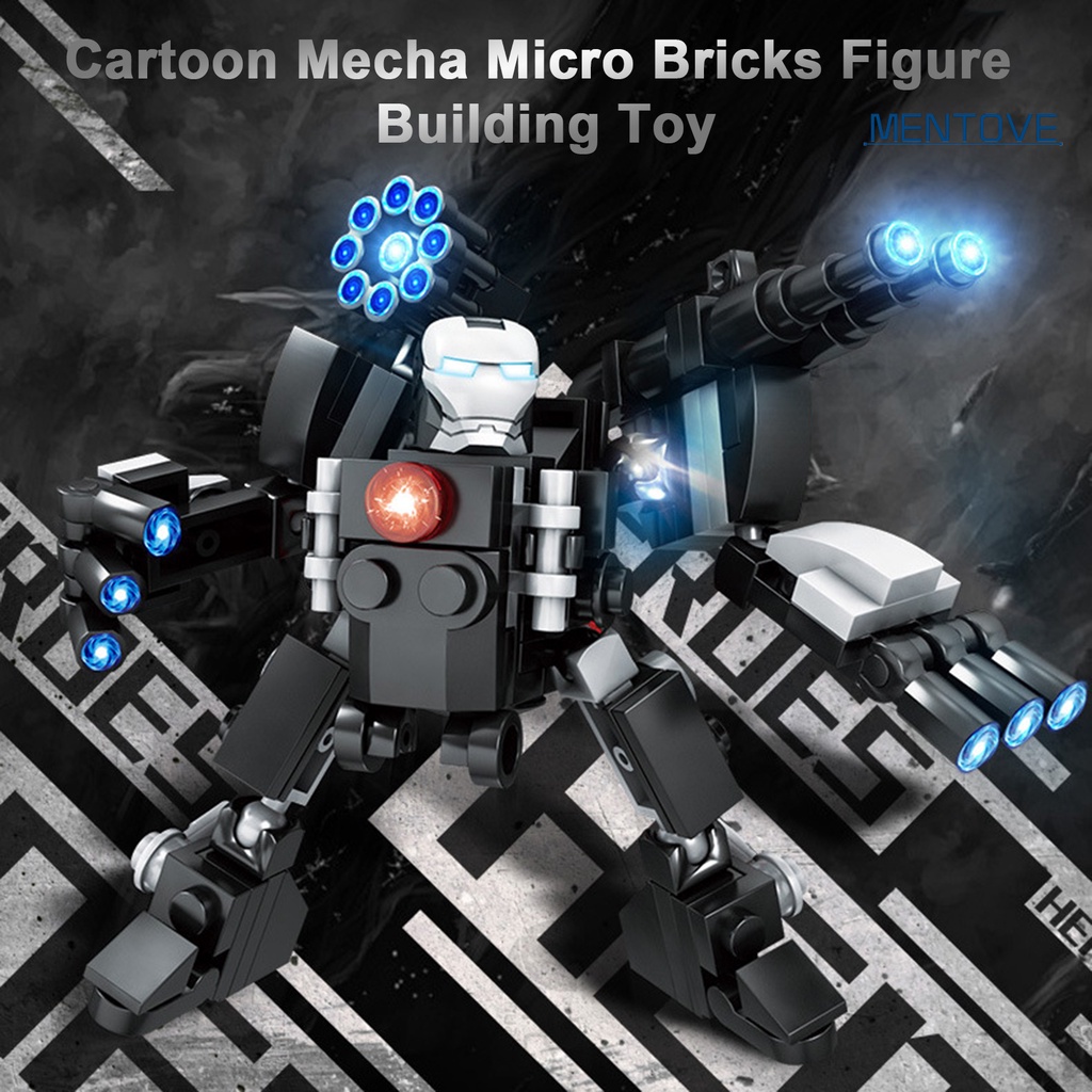 [MT] Đồ Chơi Lắp Ráp Đồ trang trí Chiến Binh Mecha Bằng Nhựa Màu Đen Có Khớp Cử Động Được DIY Làm Quà Tặng Cho Bé