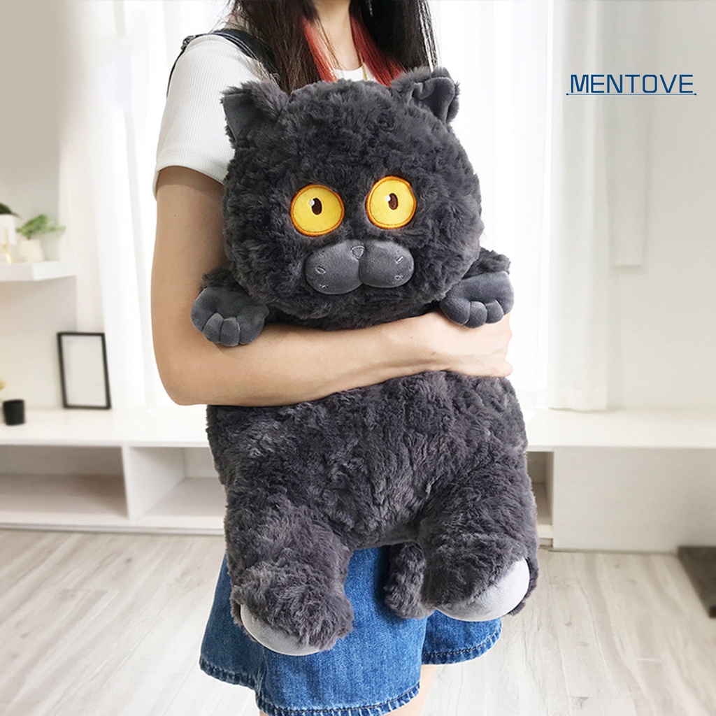 Đồ chơi nhồi bông Hình Mèo Mắt To 40cm Mềm Mại Trang Trí Nhà Cửa