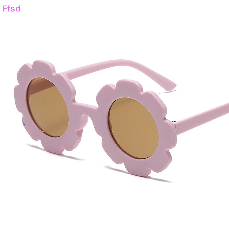 Kính Mát Tròn Chống Tia UV400 Hình Hoa Hướng Dương Dễ Thương Cho Bé