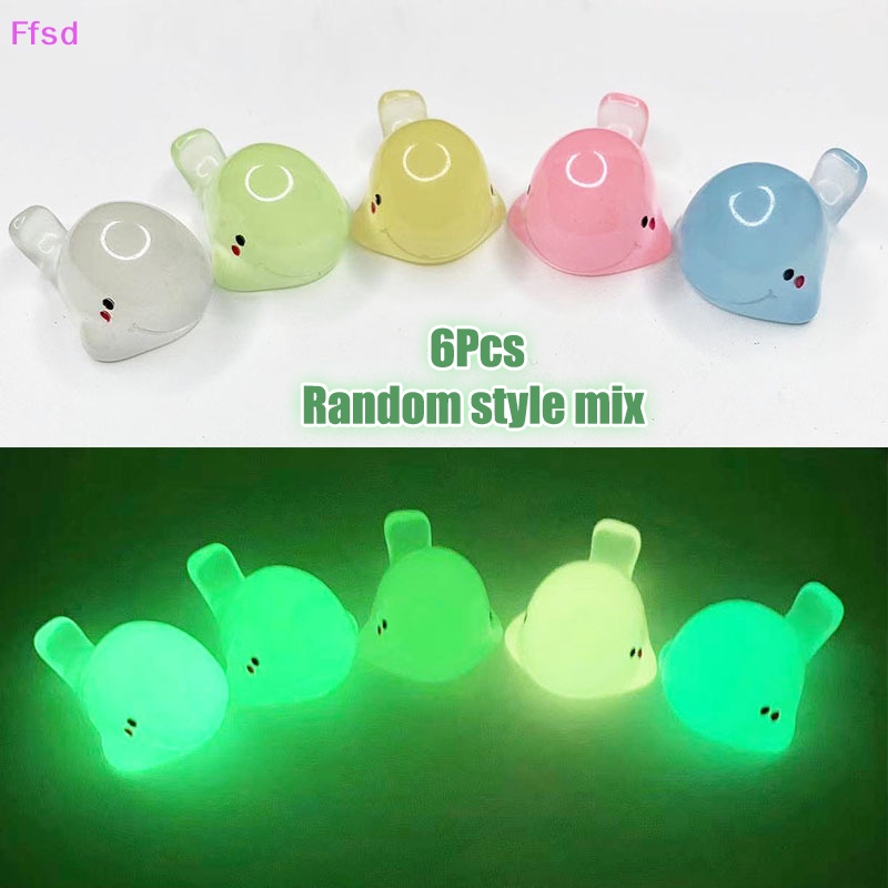 Bộ 6 Đồ trang trí Cá Heo Bằng Nhựa Phát Quang Độc Đáo Dùng Trang Trí DIY