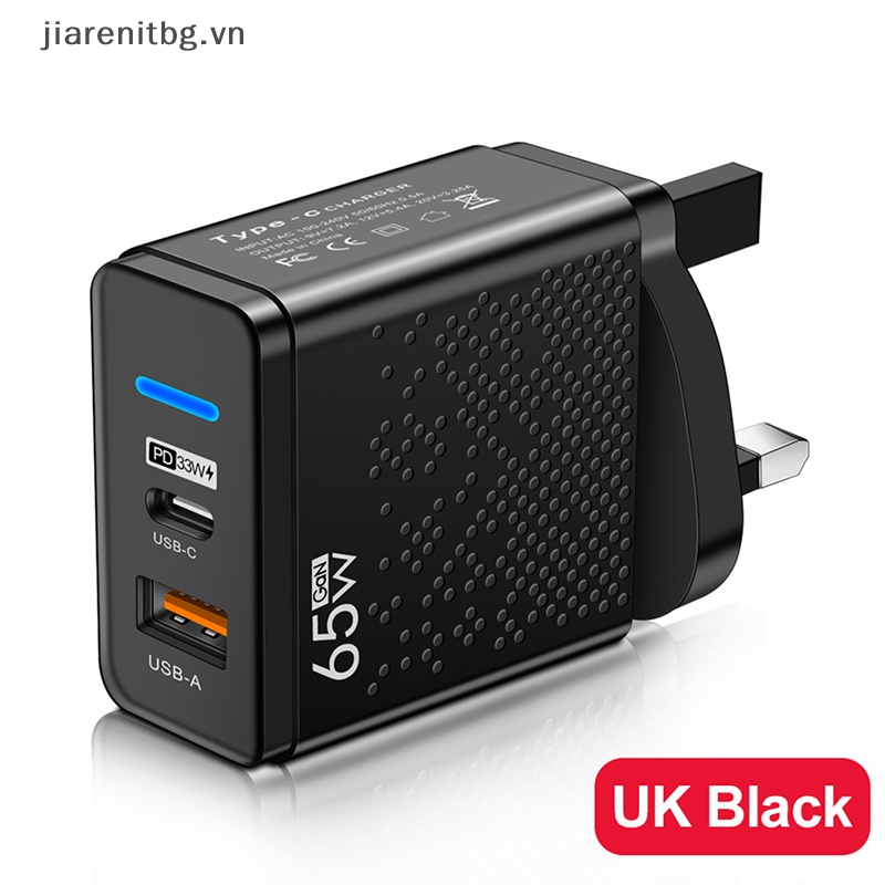 Cốc Sạc Nhanh USB C 3.0 65W Cho iPhone Xiaomi 12 Samsung Huawei