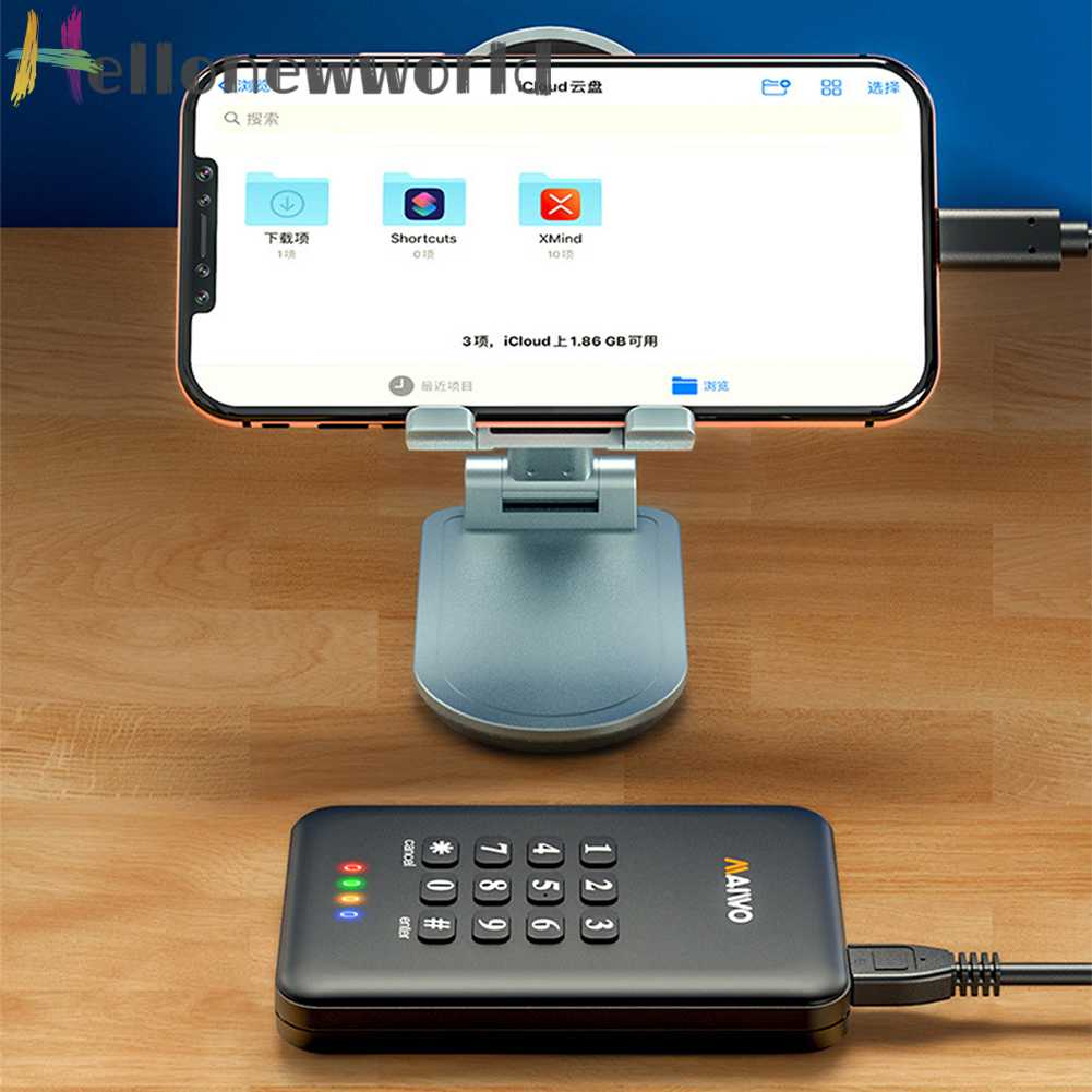 Hộp Đựng Ổ Cứng SSD AES256 Cổng Usb 3.0 Cho 2TB 2.5 inch