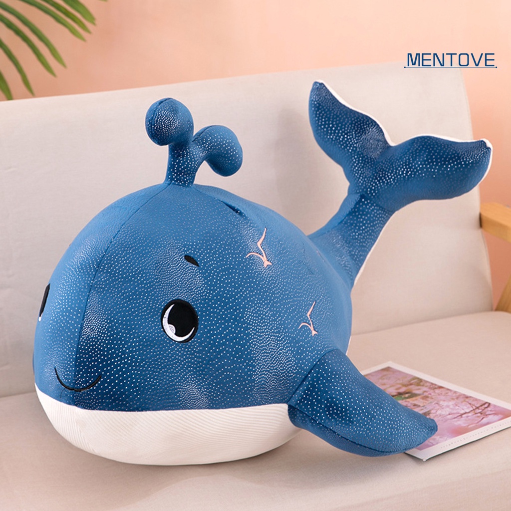 Đồ chơi nhồi bông Hình Cá Voi Bằng Cotton PP Mềm Mại Kích Thước 30 / 50cm Trang Trí Phòng Ngủ