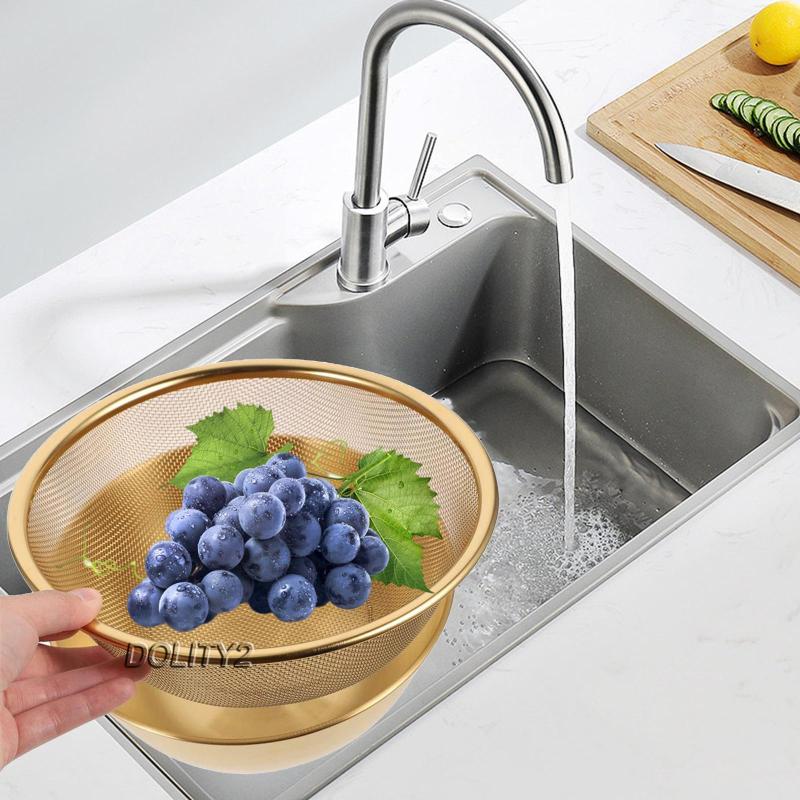 [Dolity2] Rổ Rửa Trái Cây Bằng Thép Không Gỉ