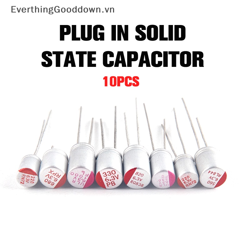10 Tụ Điện Phân Rắn Thấp ESR 6.3V 220UF 270UF 330UF vn