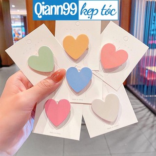 ✨QIAN99 Kẹp Tóc Nữ Hình Trái Tim Xinh Xắn