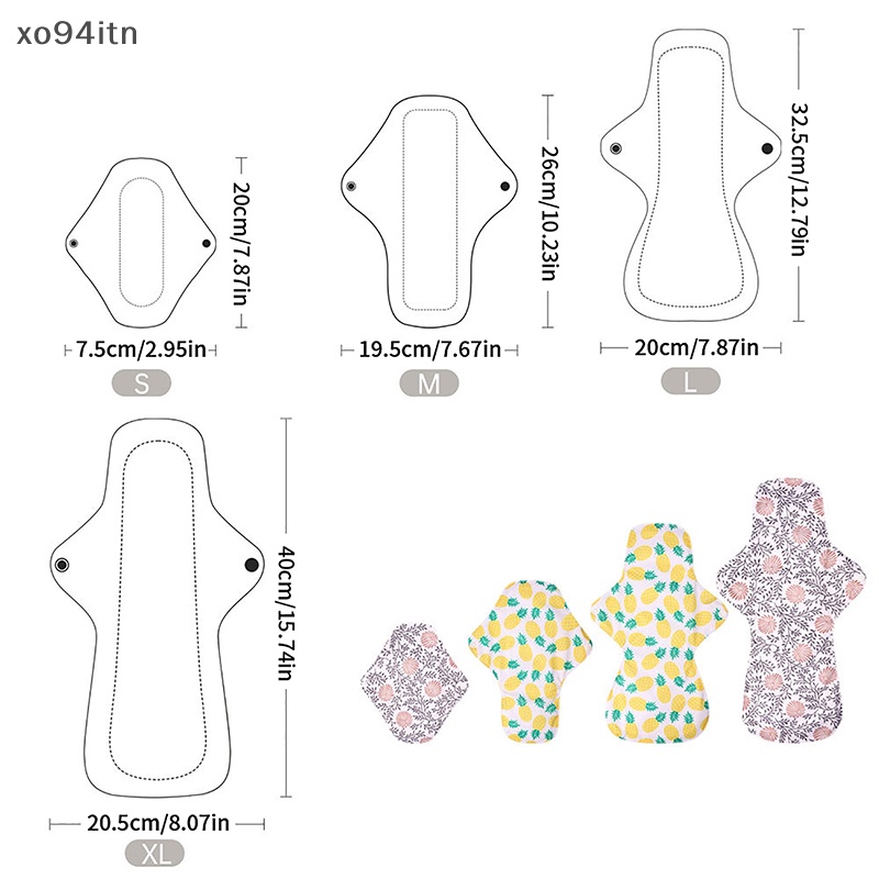 1 Miếng Lót Kinh Nguyệt Bằng Vải Than Tre Có Thể Tái Sử Dụng
