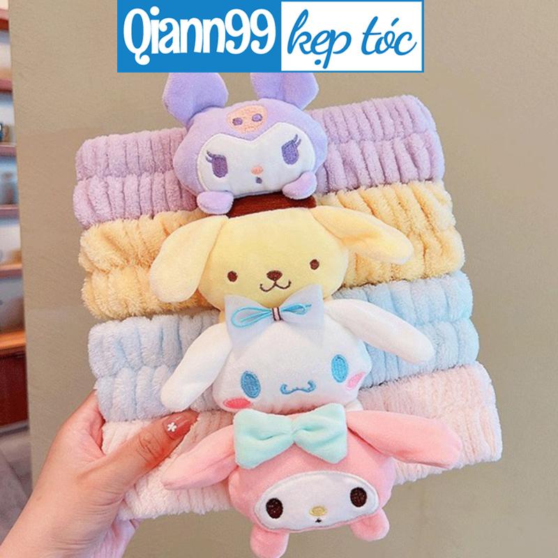 SANRIO Băng Đô Cài Tóc Rửa Mặt Họa Tiết Hoạt Hình Chó Kuromi Thời Trang Hàn Quốc Cho Nữ