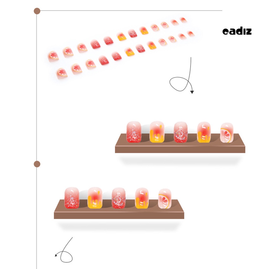 1 Bộ Móng Tay Giả Che Phủ Toàn Diện Chống Phai Màu Có Thể Tháo Rời Cho Salon