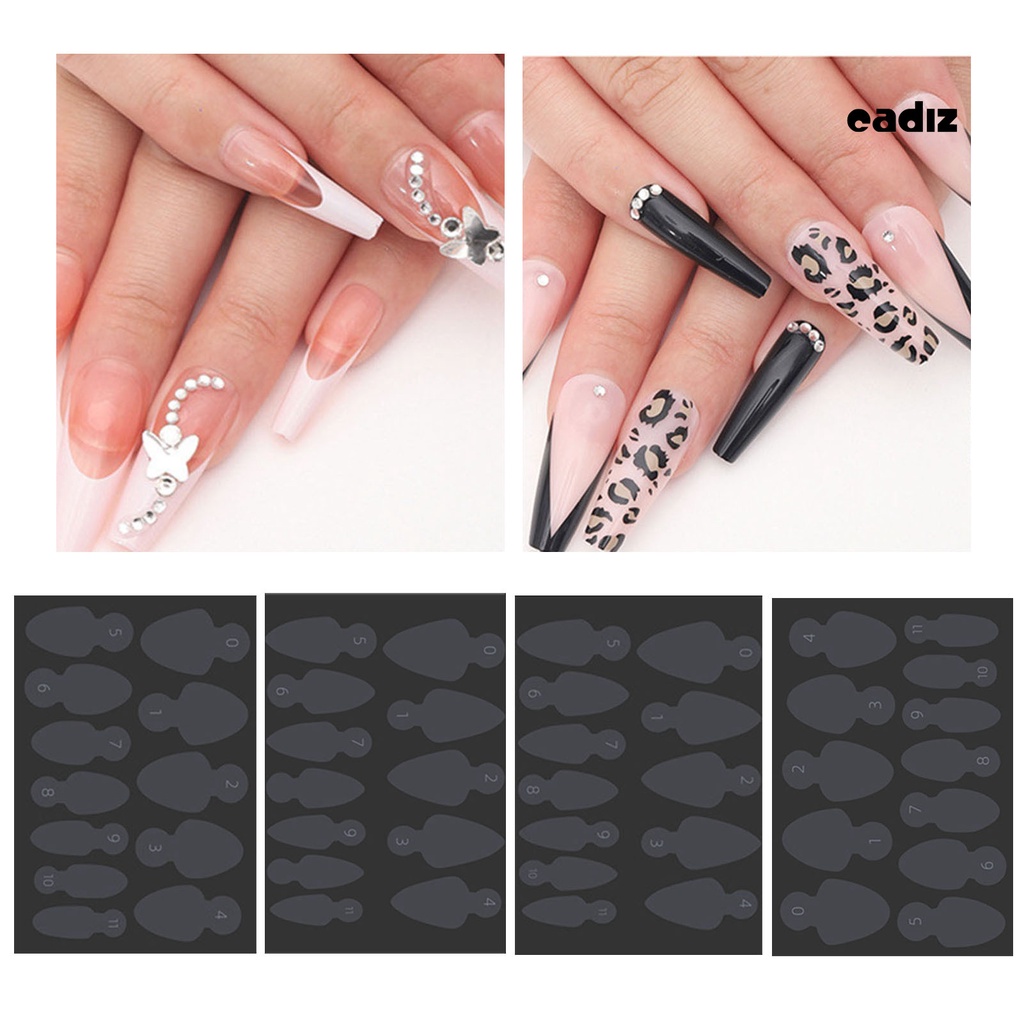 Bộ 12 Khuôn Nối Móng Tay Nhiều Hình Dạng Có Thể Tháo Rời DIY