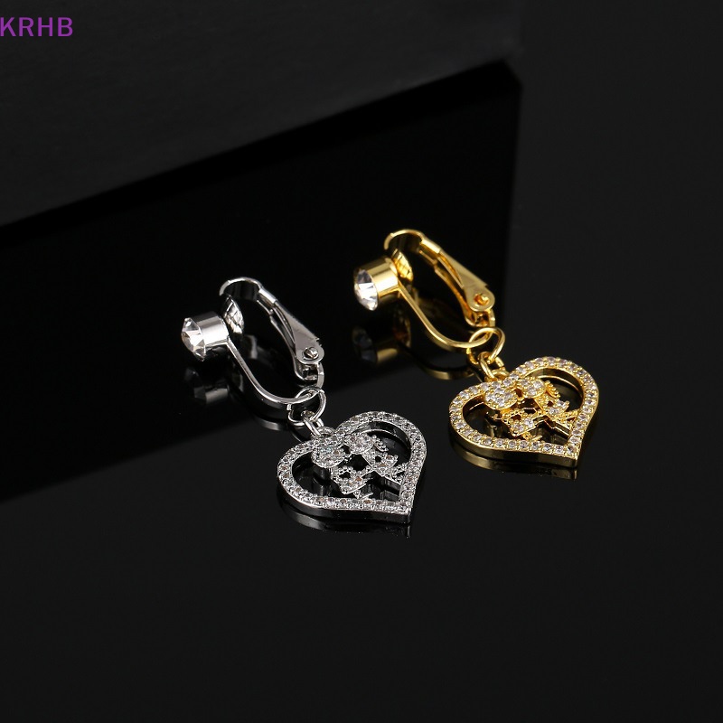 Khuyên Rốn Hình Trái Tim Đính Đá Nhân Tạo Thời Trang Mới