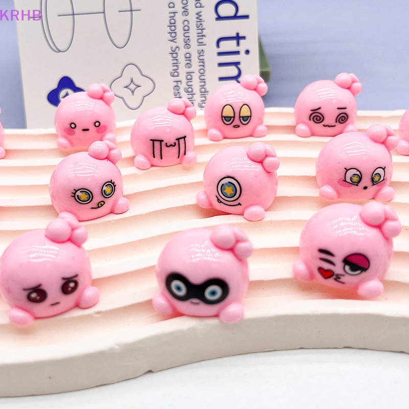 Set 3 Phụ Kiện Trang Trí Tiểu Cảnh Mini Hình Biểu Tượng Cảm Xúc Bằng Nhựa Resin Màu Dạ Quang DIY Mới