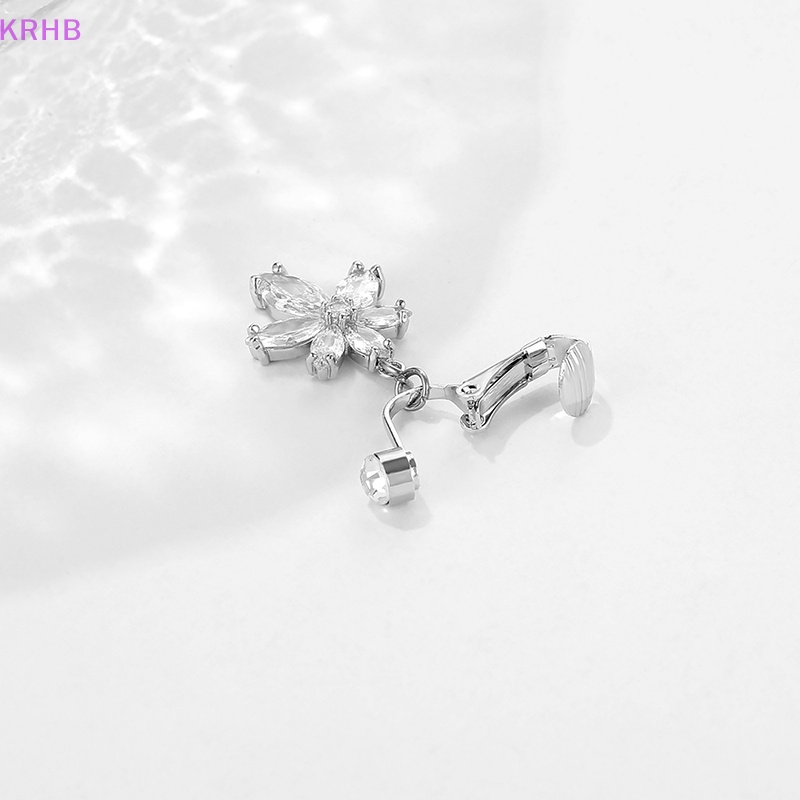 Khuyên Rốn Bằng Thép Không Gỉ Đính Đá Zircon Giả Quyến Rũ Thời Trang Cho Nữ Mới